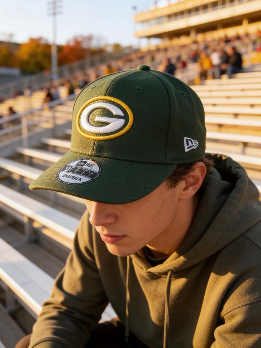 Green Bay Packers Team 9FORTY M-Crown Snapback Hat – ,